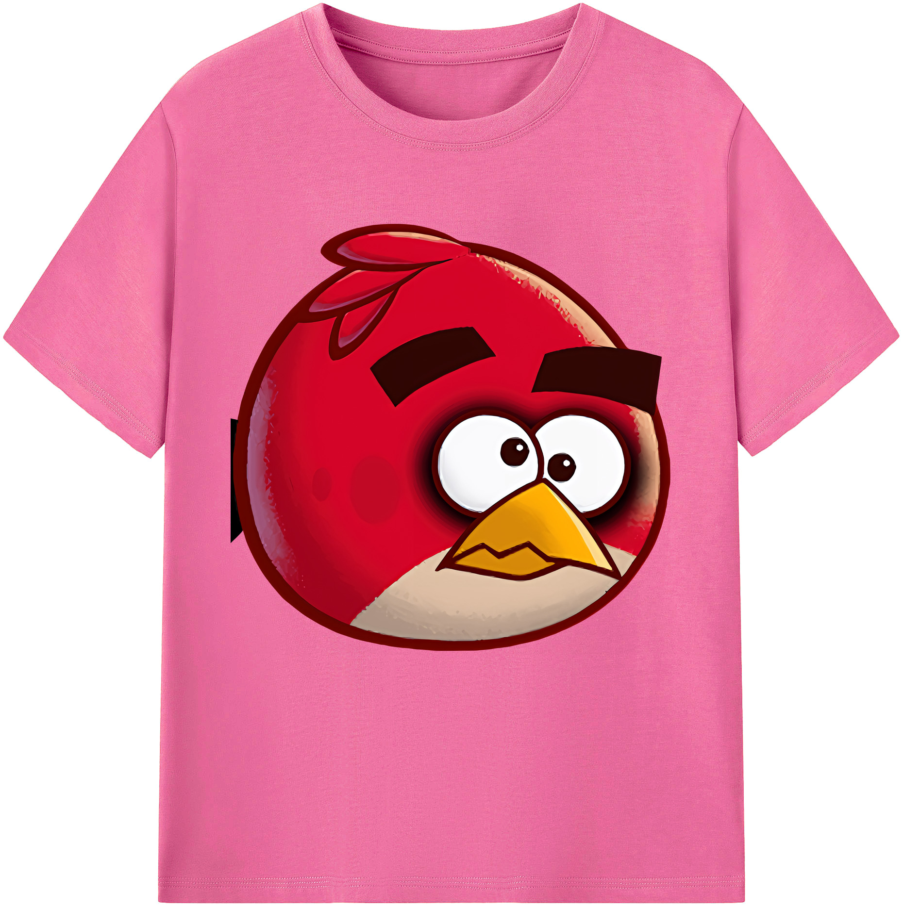 （画像用） Angry Birds アングリーバード レディースカジュアルプリントTシャツ（綿100％）